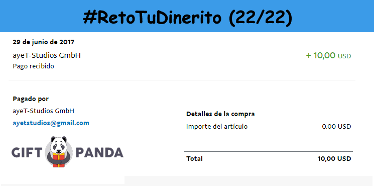 Vigesimosegundo pago del Reto TuDinerito (22/22 completado) Reto 22