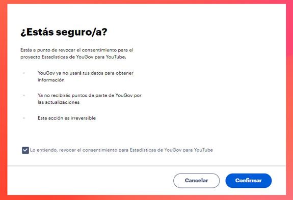 Revocar consentimiento