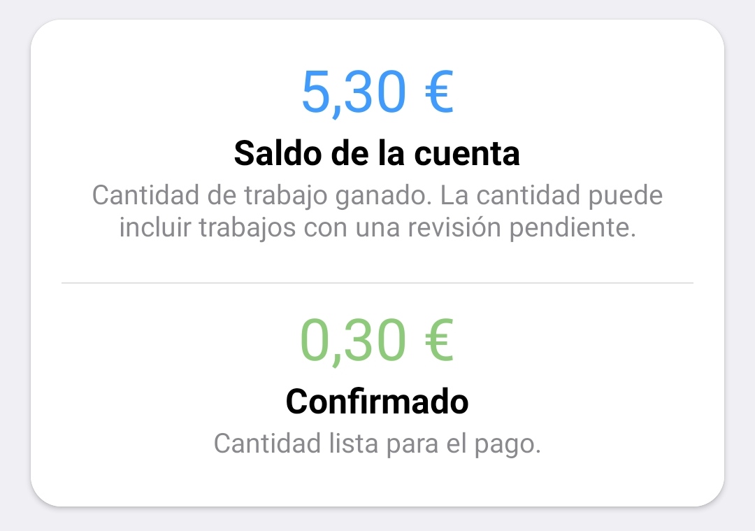5,30€ de saldo saldo