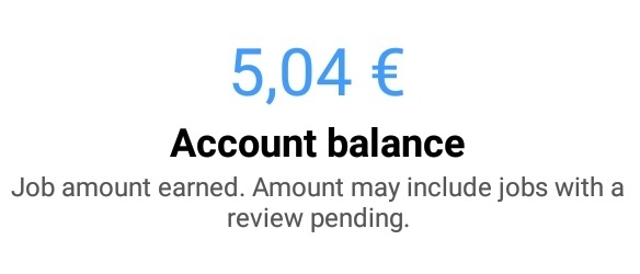 Mi saldo después de hacer 5 pequeñas tareas saldo