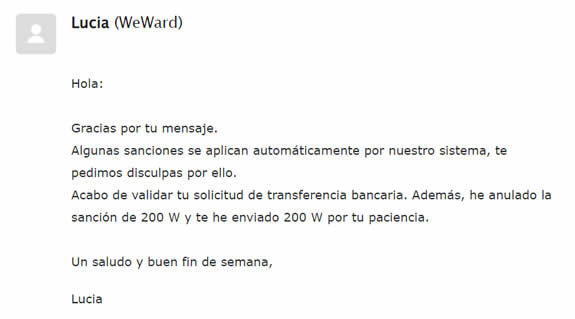 Sanción anulada