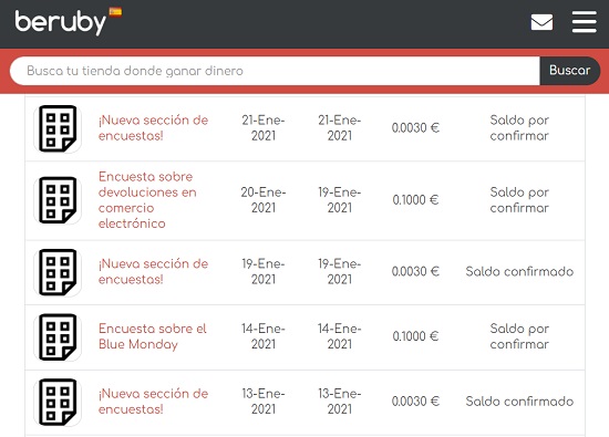 Pequeñas encuestas de 0,10€ pequeñas encuestas