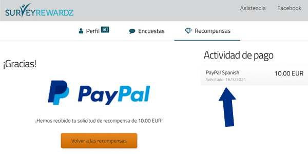 Solicitud del pago