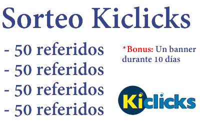 Premios ofrecidos por Kiclicks sorteo-kiclicks