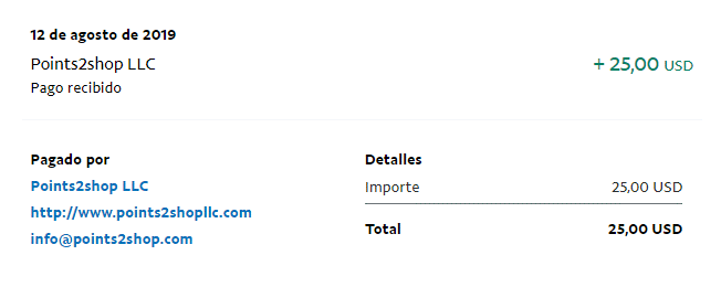 Pago recibido en agosto del 2019 por parte de Survey Rewardz SurveyRewardz pago agosto
