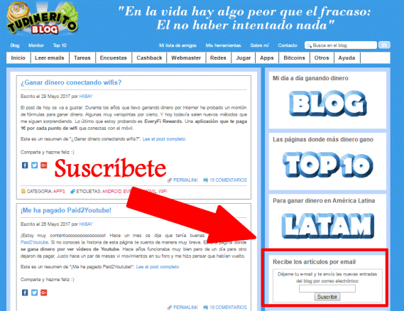 Suscríbete al blog para ver todos los comprobantes en tu email suscríbete
