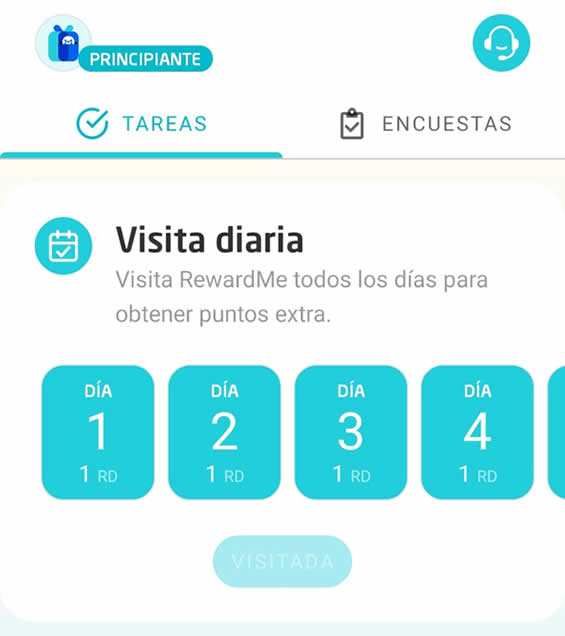 tareas en RewardMe
