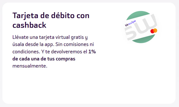 Tarjeta débito bkswipe