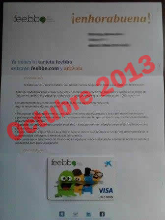 tarjeta feebbo 2013