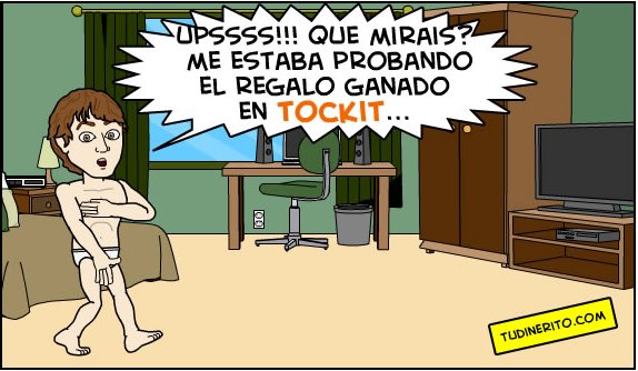 Momento en que me estaba probando el regalo de Tockit Tockit
