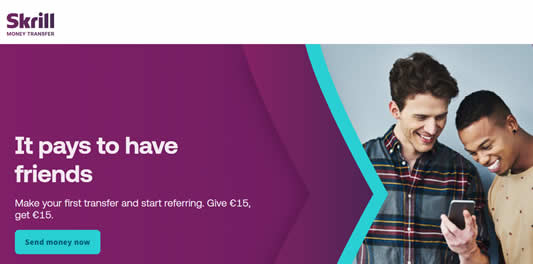 15€ de regalo en la primera transferencia de Skrill