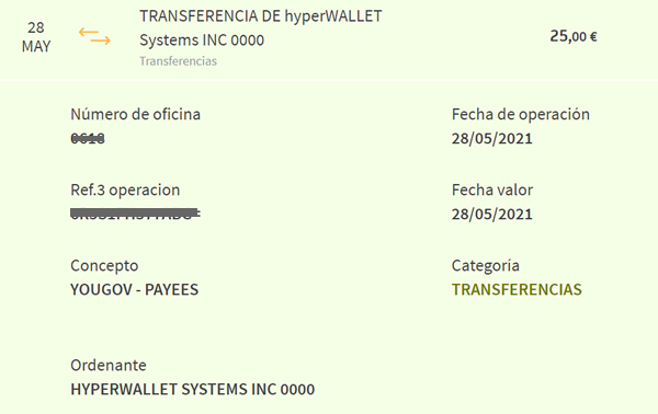 Transferencia Hyperwallet