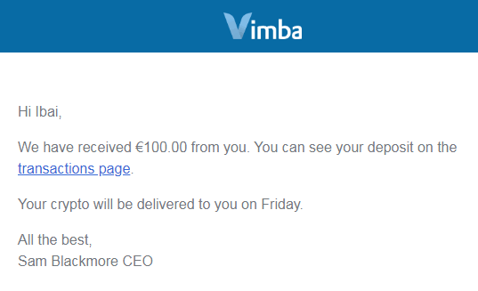 Mensaje indicando que recibieron los 100€ 100€ recibidos