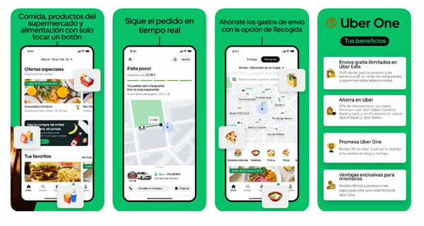 Aplicación de Uber Eats
