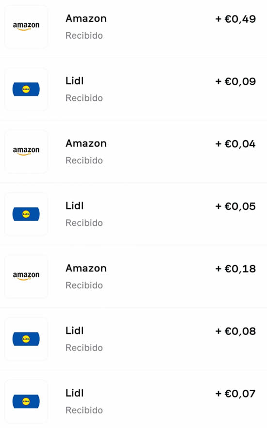 Mis últimas transacciones
