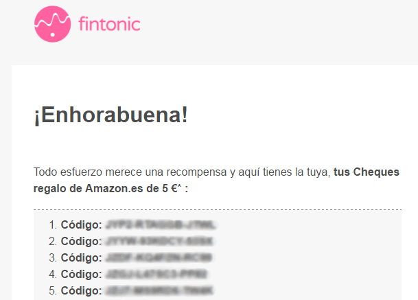 Vales para Amazon vales