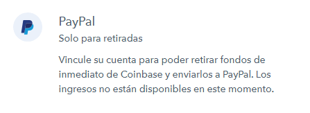 Vincular PayPal en Coinbase vincular paypal