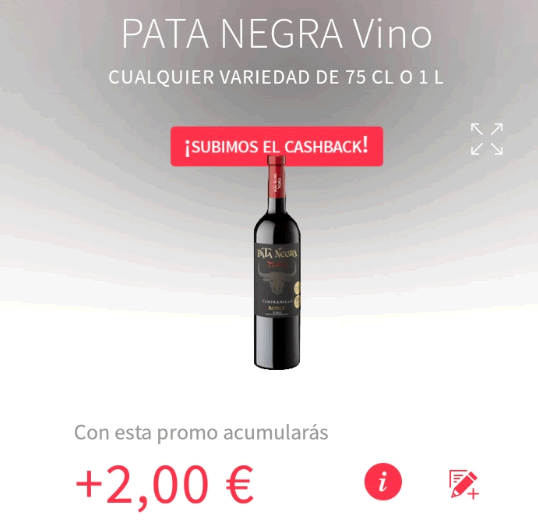 2€ al comprar Pata Negra pata negra