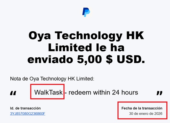 WalkTask paga