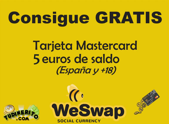 Weswap te regala una tarjeta con 7€ weswap