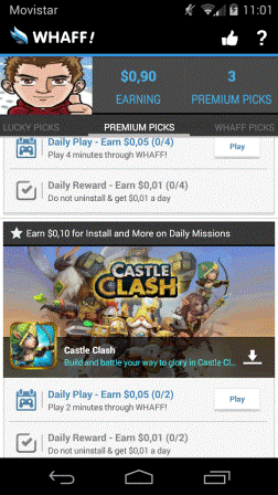 Premium picks en Whaff whaff-app