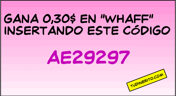 Código de invitación para Whaff Código invitación WHAFF