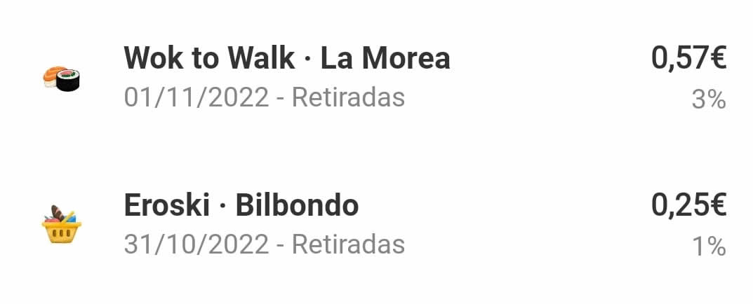 Cashback Wok y Eroski