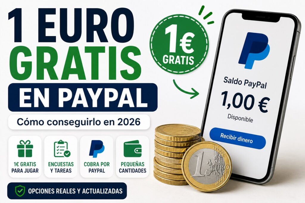 Cómo conseguir 1 euro gratis en PayPal