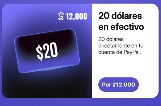 20 dolares en Sweatcoin