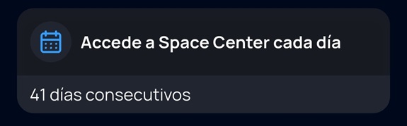 41 días accediendo al Space Center de forma continua