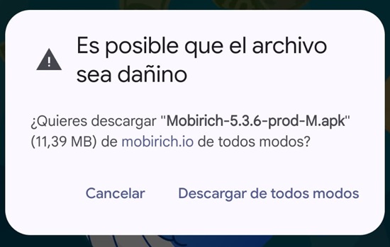 Hay que descargar apk
