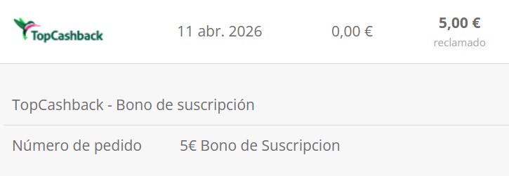 5 euros de bienvenida