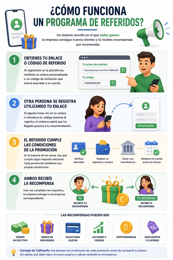 Cómo funciona un programa de referidos