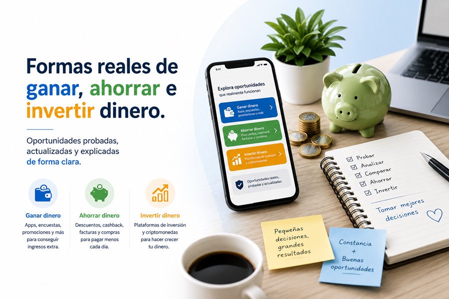 Formas reales de ganar, ahorrar e invertir dinero