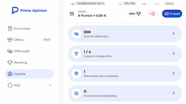 Mi cuenta en Prime Opinion