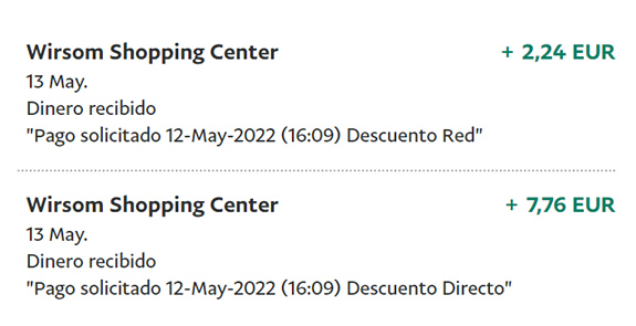 Diez euros divididos en dos partes